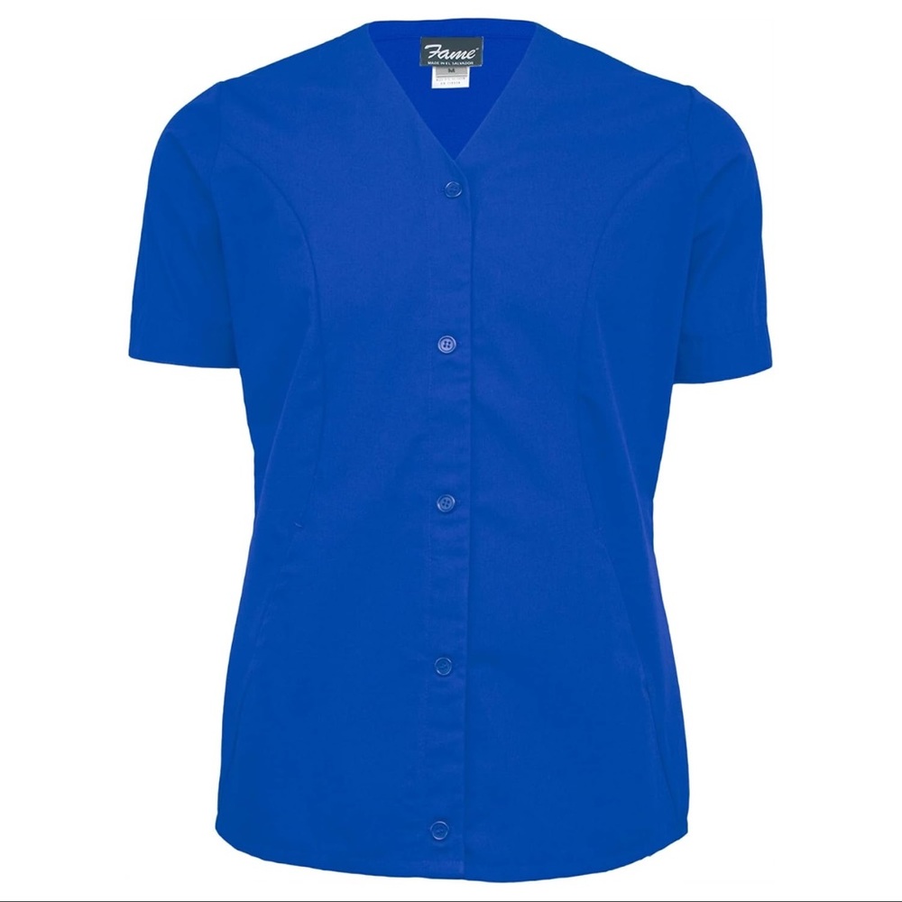 FAME® Women’s Short Sleeve Smock – K77 - Royal Blue New With Tags Size 2X